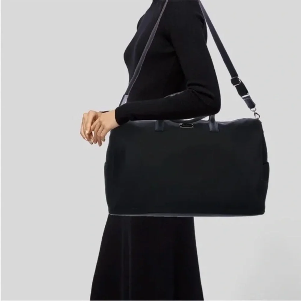Kate Spade Classic Black Nylon Duffle Weekend Bag - Picture 3 of 13